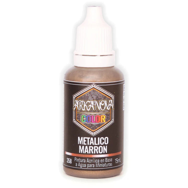 Arkanova Pintura Metálico Marrón 15 mL