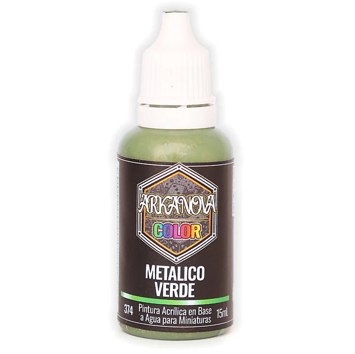 Arkanova Pintura Metálico Verde 15 mL