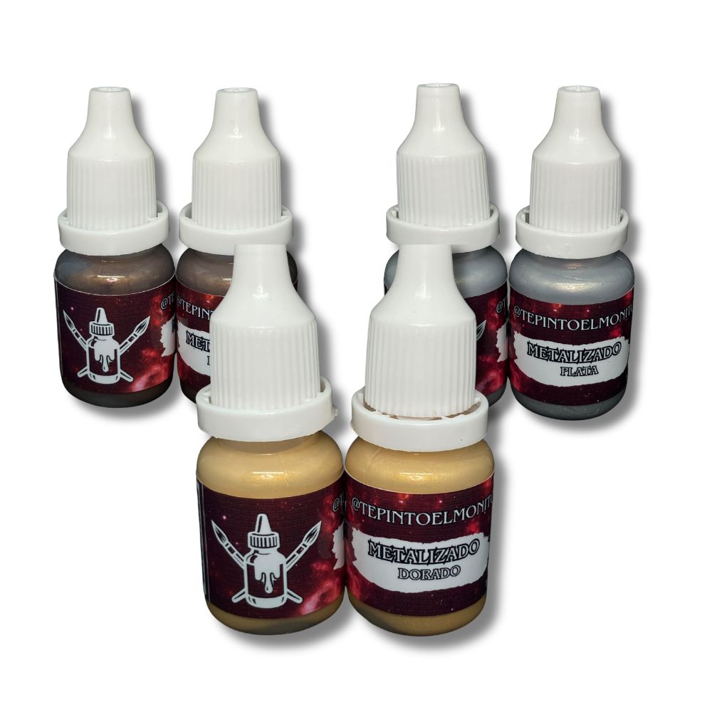 Pintura Te Pinto el Monito - Colores Métalicos 10 ml.