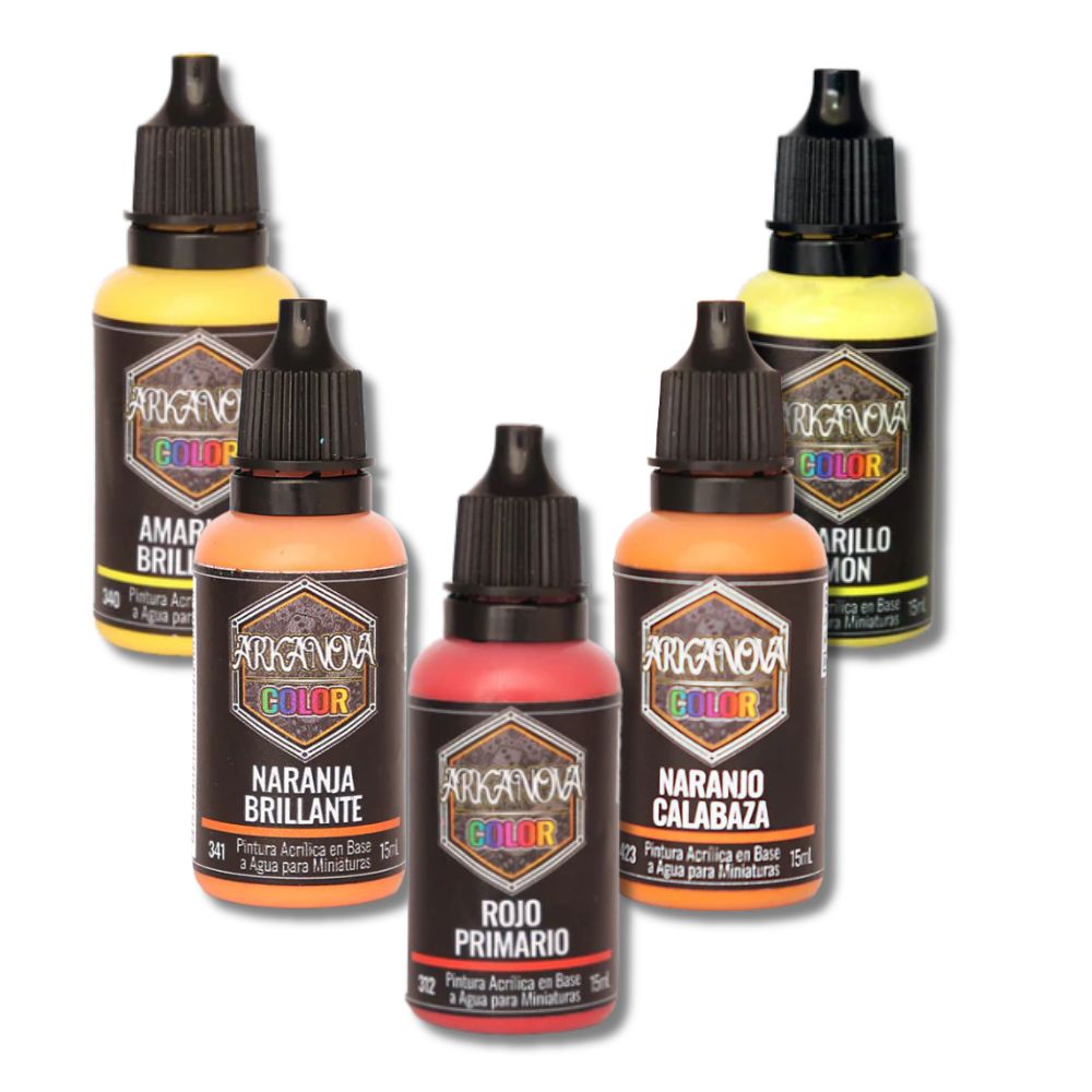 Pintura Arkanova - Linea colores Rojizos y amarillos