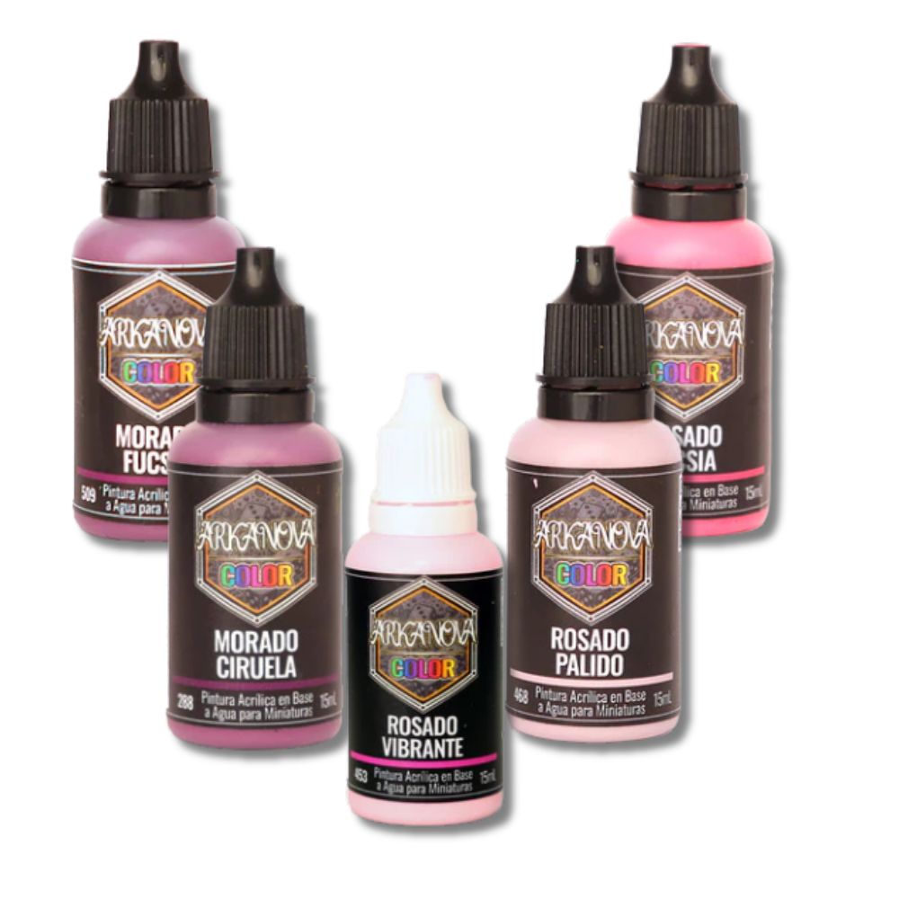 Pintura Arkanova - Linea colores Morados y Rosados