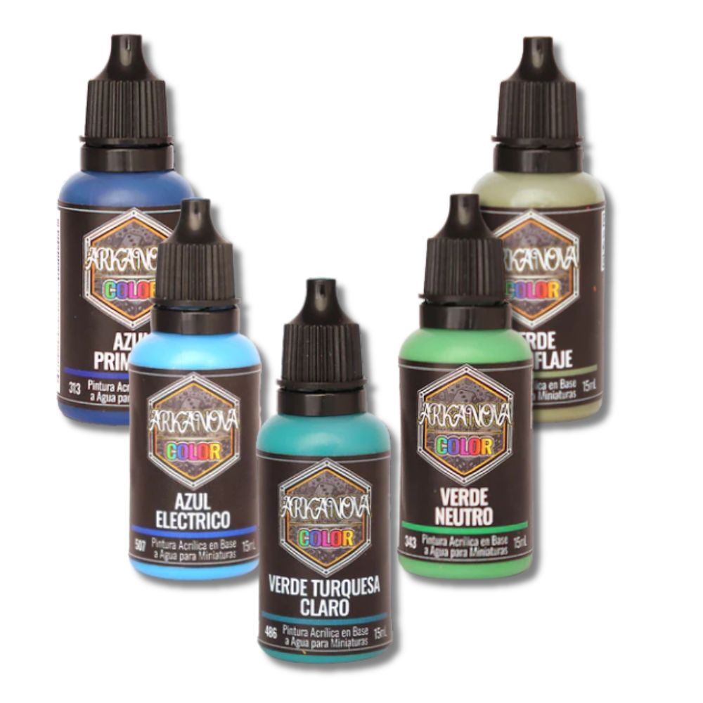 Pintura Arkanova - Linea colores Azules y Verdes