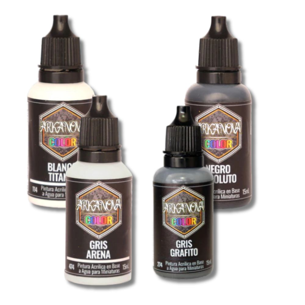 Pintura Arkanova - Linea colores Negro,Blanco y Grises