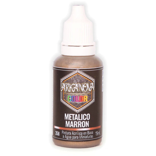 Arkanova Pintura Metálico Marrón 15 mL