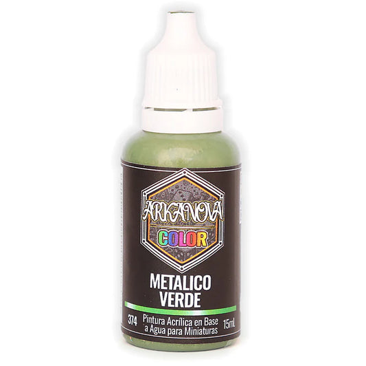 Arkanova Pintura Metálico Verde 15 mL