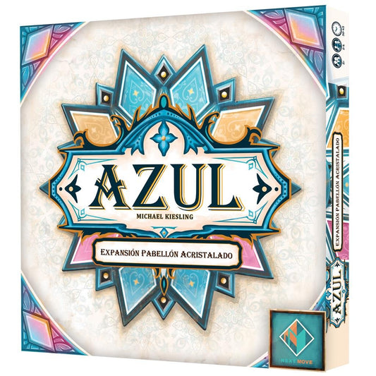 Azul expansión pabellón acristalado